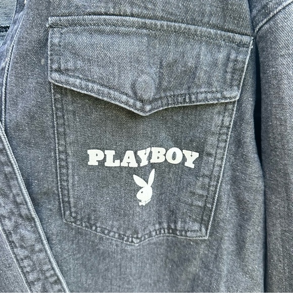 Oversized Playboy Denim Jacket Size M - Picture 4 of 4